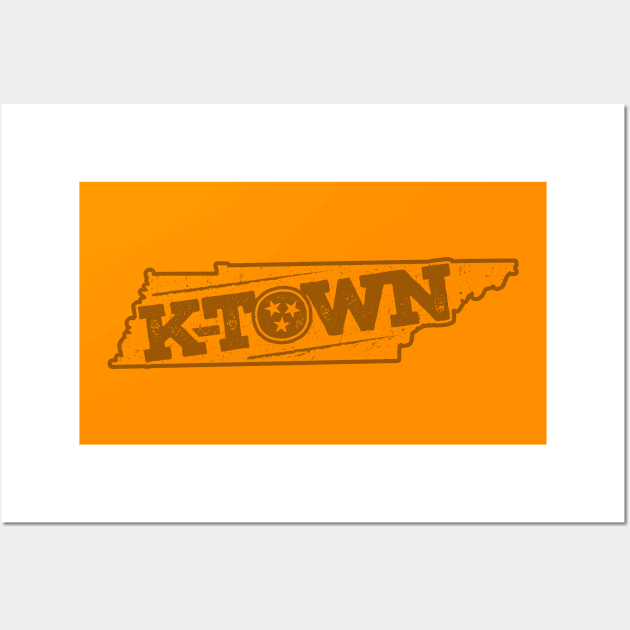 K-Town Tennessee (Dark on Orange) Wall Art by jepegdesign